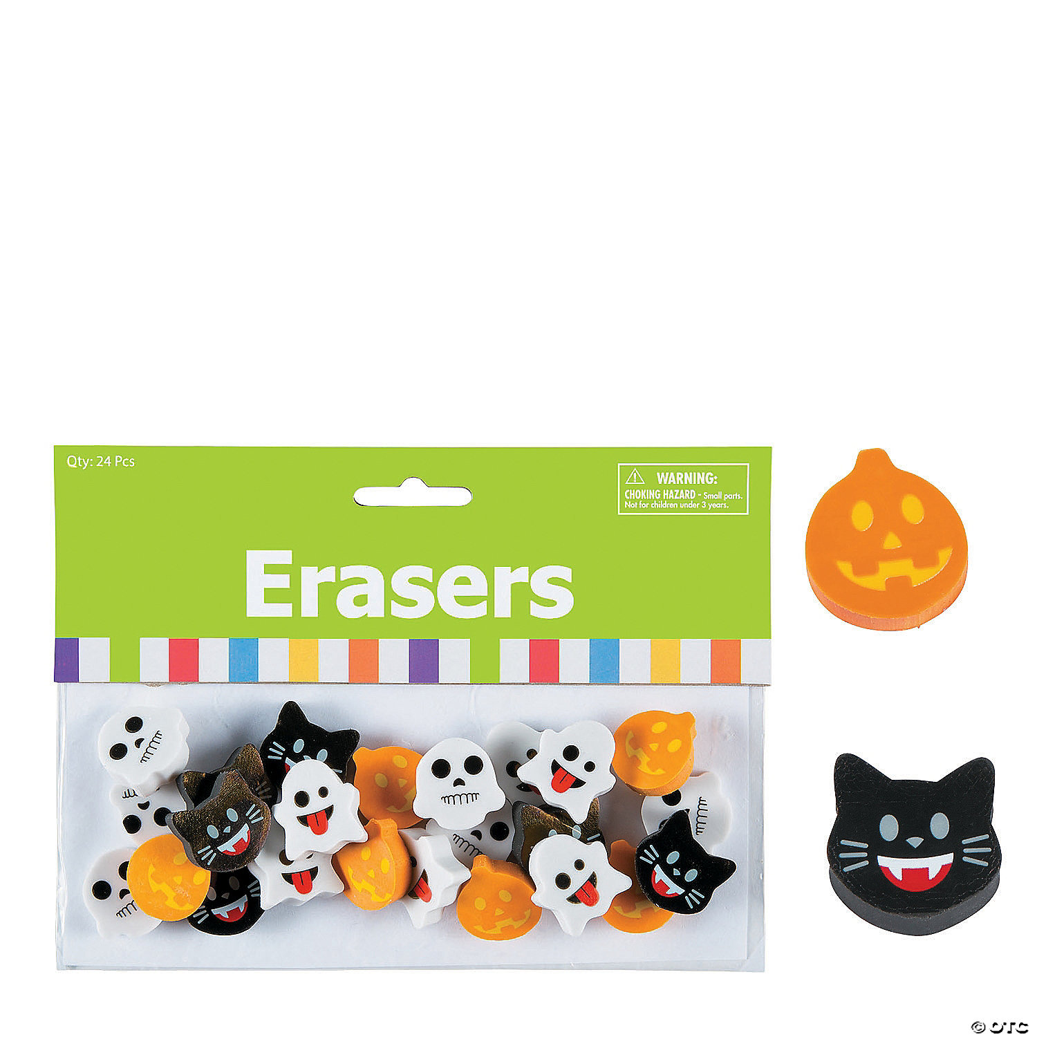 Halloween Emoji Erasers - 24 PK